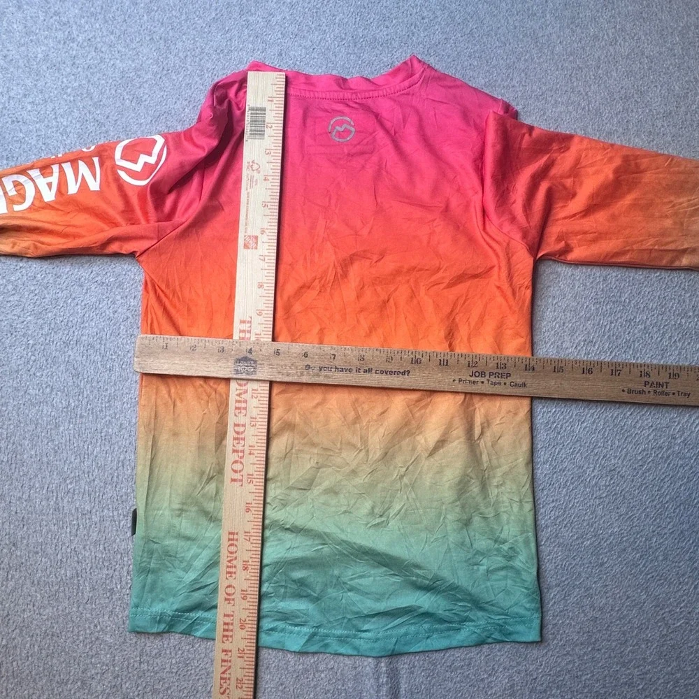 Magellan Shirt Kids XS 3-4 Pink Caddo Lake Ombre‎ Fish Gear Long Sleeve Tee